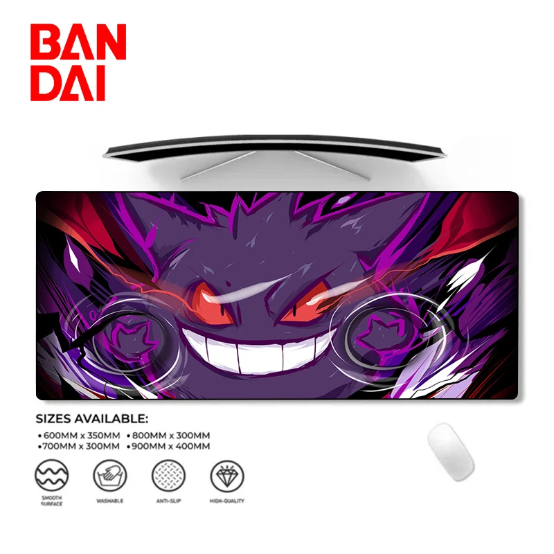 Коврик для мыши с покемоном Gengar Pikachu резиновый коврик клавиатуры милый