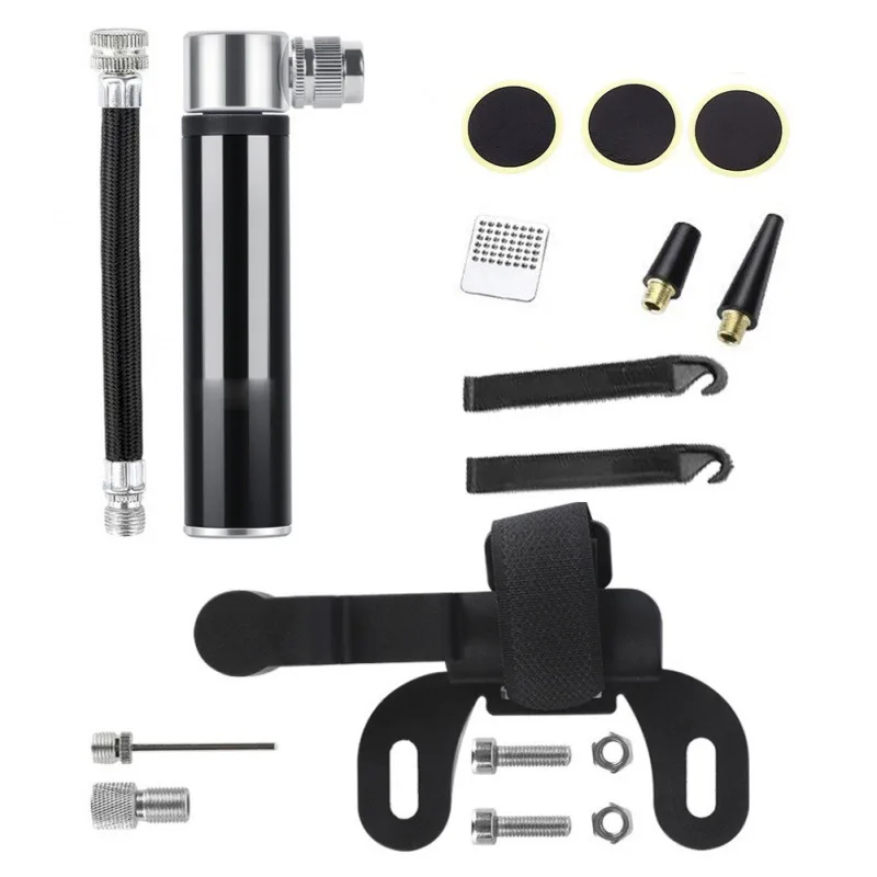 10PCS Handpump Manual Inflator Aluminum Alloy Bicycle Pump Inflator Lightweight Basketball Football Inflatable Tube 120Psi