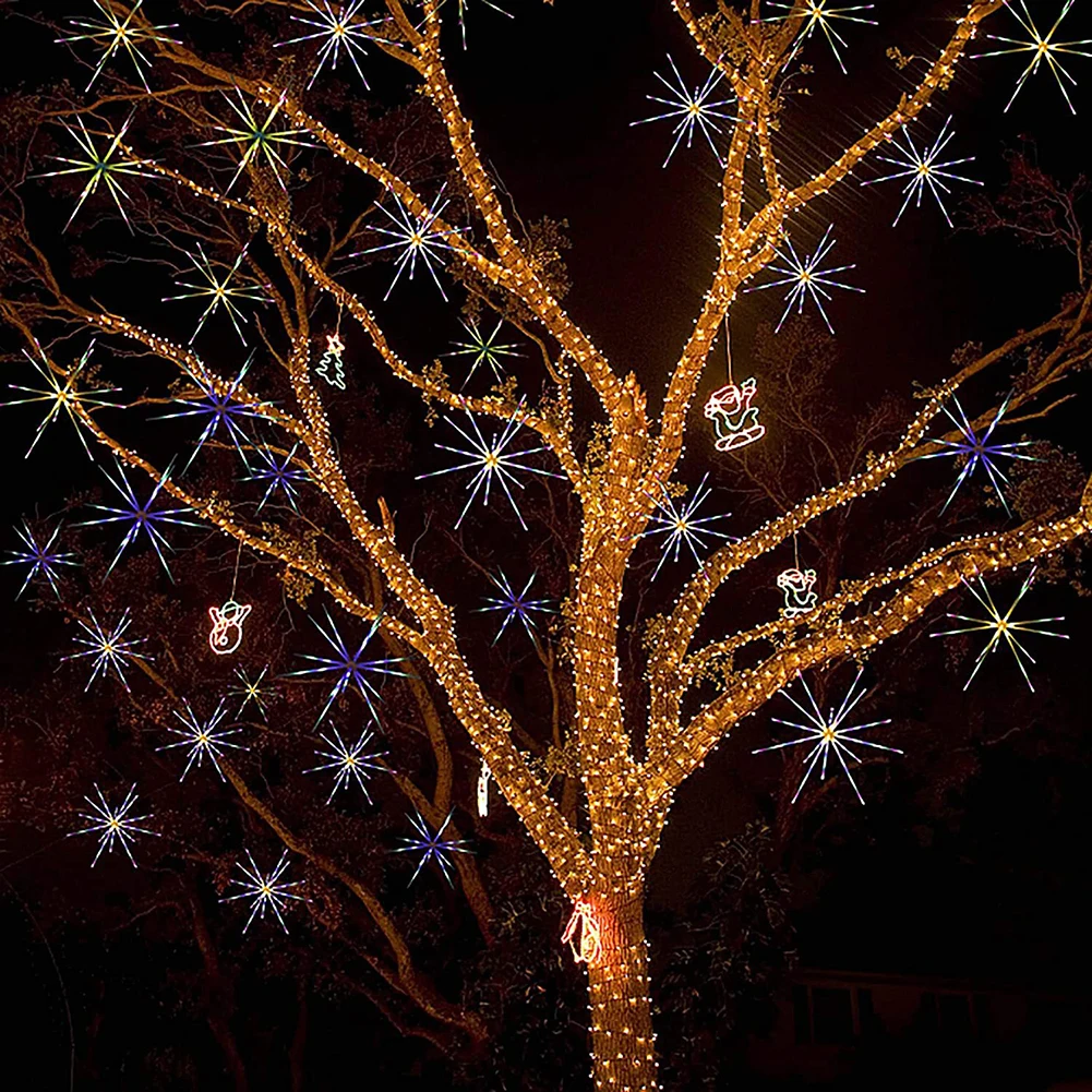 

LED Exploding Star Lights Battery Operated Star Lights Pendant Waterproof Atmosphere Props for Indoor Outdoor Holiday Decoration