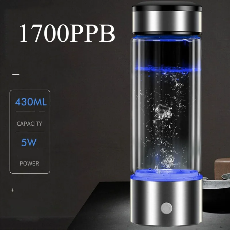 Водородный генератор воды H2 объемом 450 мл богатая бутылка для водородная USB