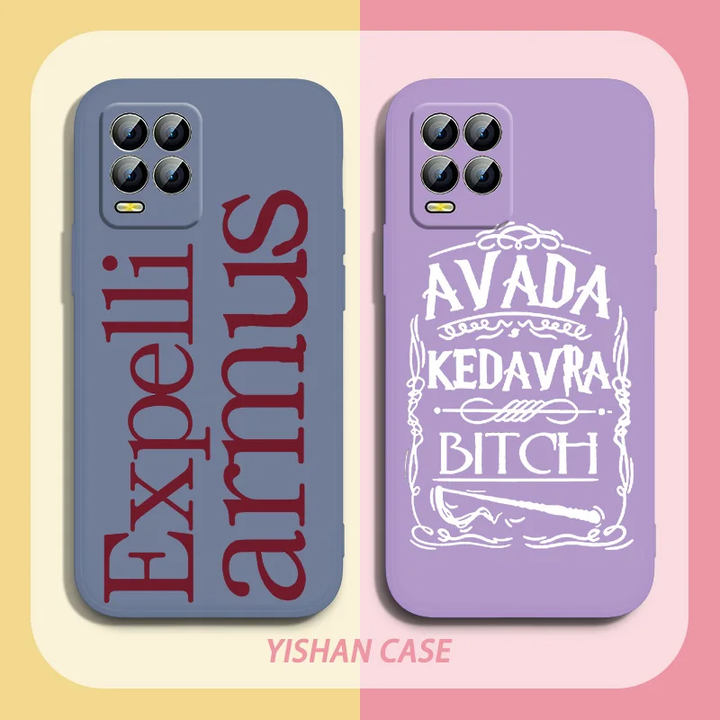 

Fantasy Novel Harryss Potterr Spell Phoen Case For OPPO Realme C2 C11 5 5i 6 6i 6S 7 7i 8 8i 9 9i Pro Liquid Rope Cover Funda