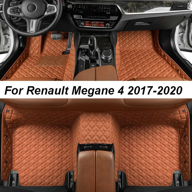 

Роскошные коврики на заказ для Renault Megane 4 2017-2020, автомобильные коврики без морщин, аксессуары, сменные детали для интерьера, полный комплект