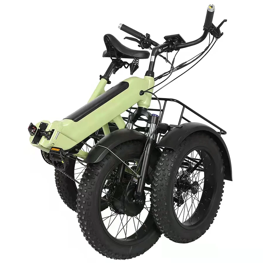

Joyebikes 48v 500W bafang front motor trike fat tire 7 speed folding electric tricycle for adult for sale