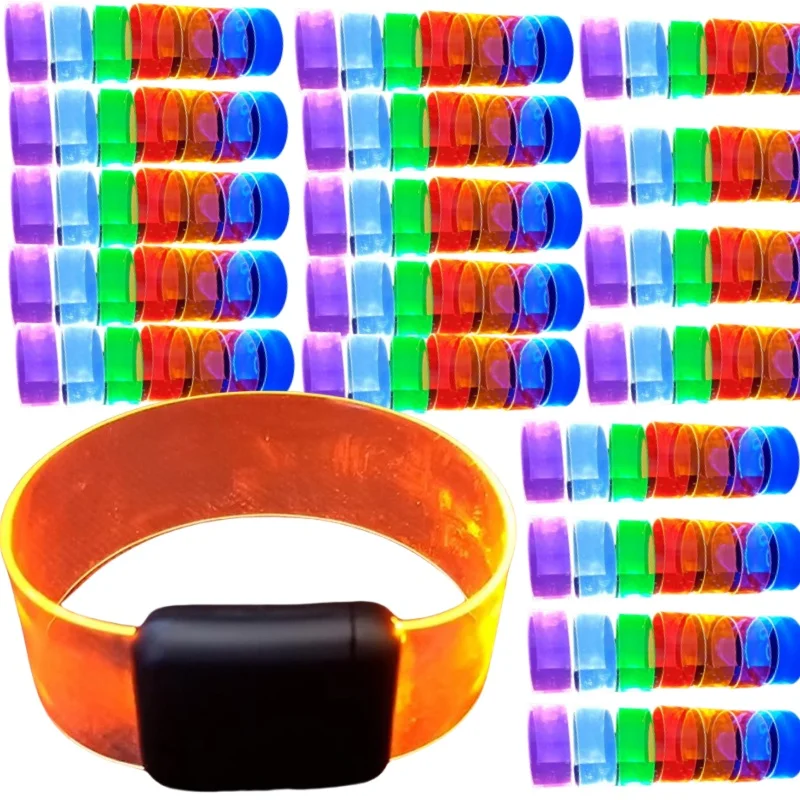 1-10 шт. мигающий светодиодный светящийся браслет праздничный Rave магнитный