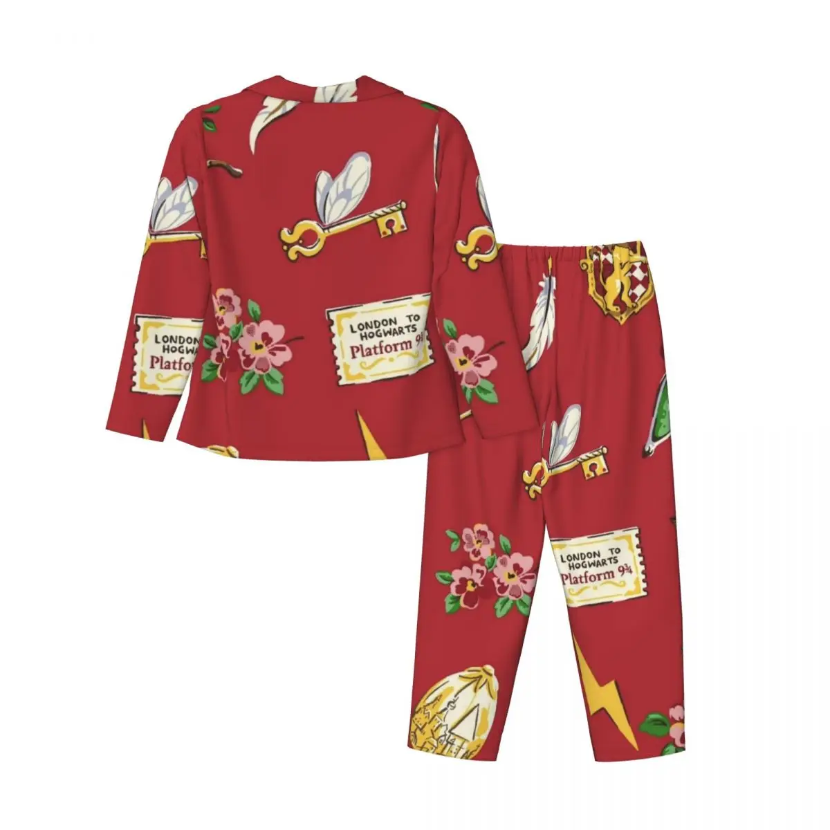 Женский пижамный комплект Гарри Поттер на пуговицах костюм из двух предметов
