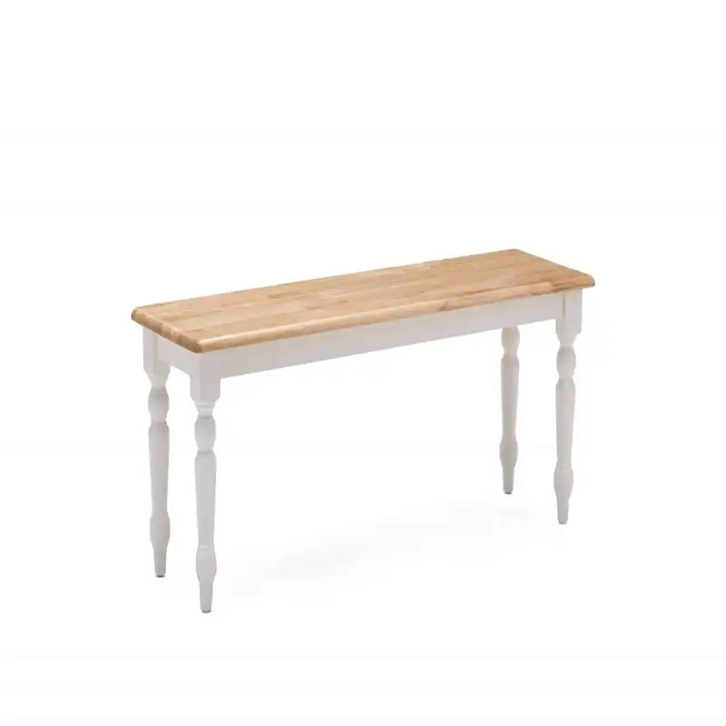 

Backless Wood - White/Natural Two-Tone