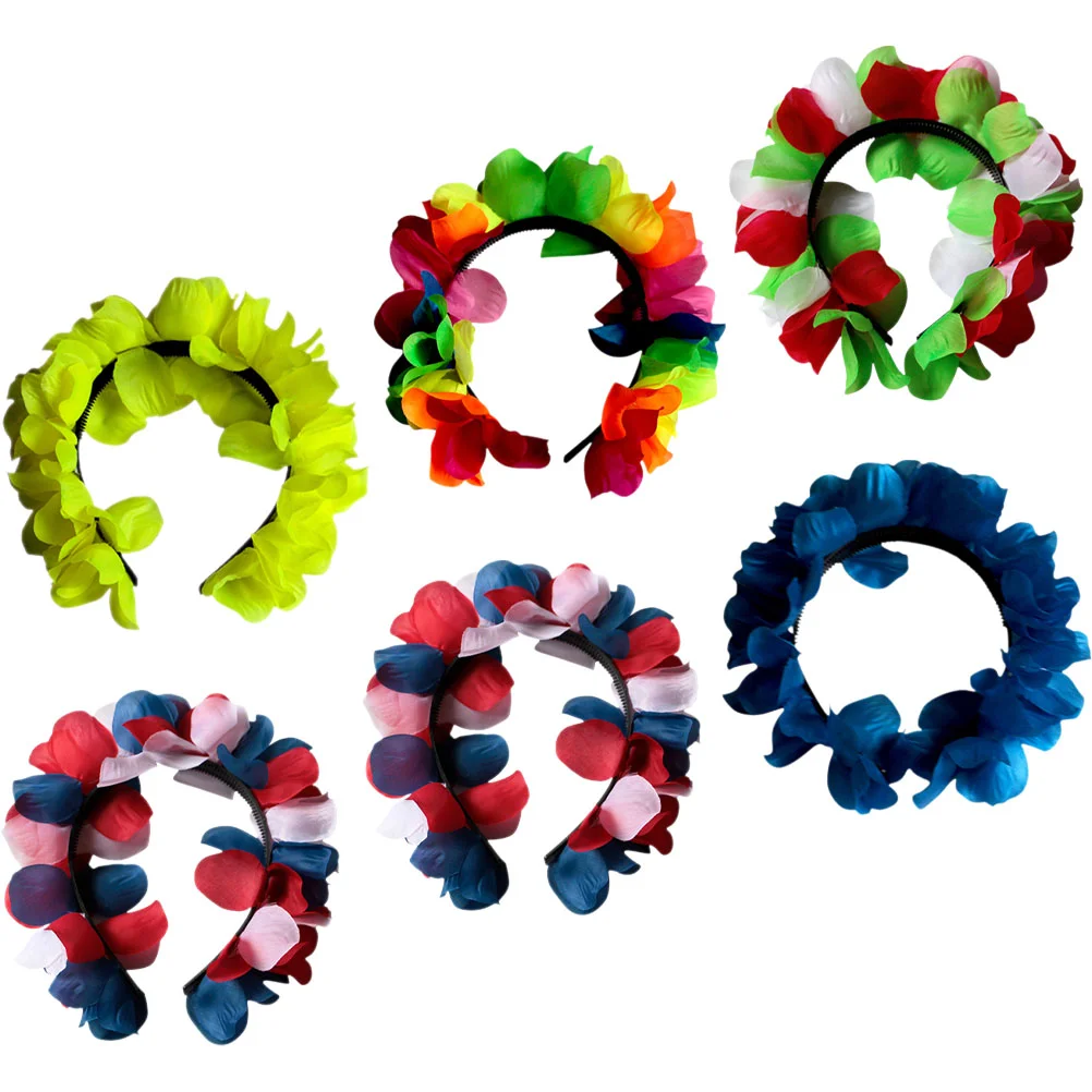

6pcs Decorations Theme Party Luau Party Lovely Hair Hoops Headband Women Hair Hoops