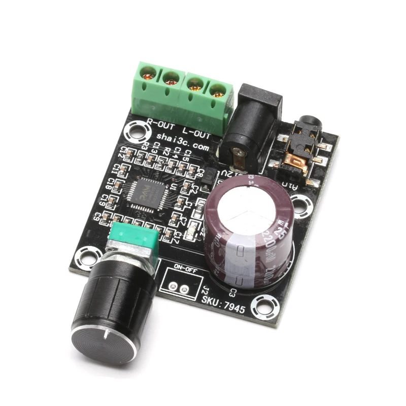 

2x15w Dual Channel Dual Power Amplifier Board 12v Black Amplifier Board