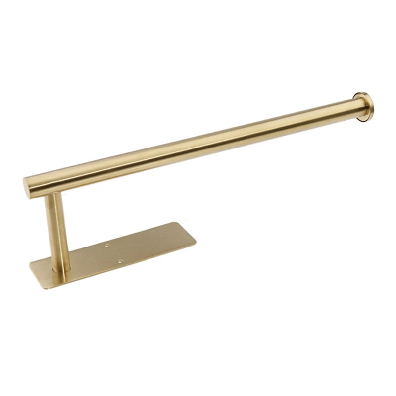 

Gold Tissue Holder - Tissue Holder Under Kitchen Cabinet, Bathroom Towel Sticky Roll Holder, Wall Mounted Tissue Holder