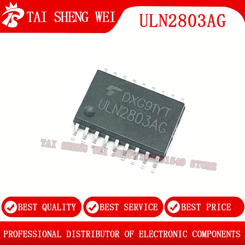 10 шт., ULN2803AG SOP-18 ULN2803 SOP18 2803 SMD IC