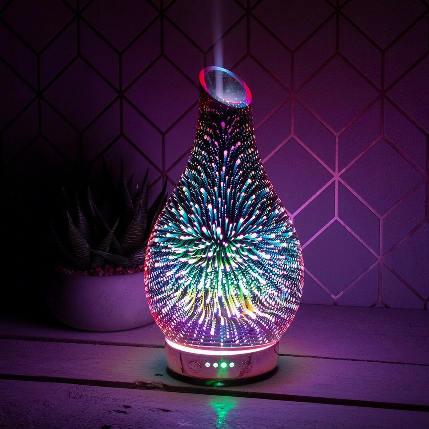 

Desire Aroma Rose Design Essential Oil Burner Home Fragrance Air Mist Humidifier