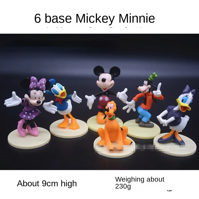 

Disney Anime Figure Toys Animee Figur Hand Handling Mickey Minnie's Wonderful House Handmade Ornaments Children's Birthday Gift