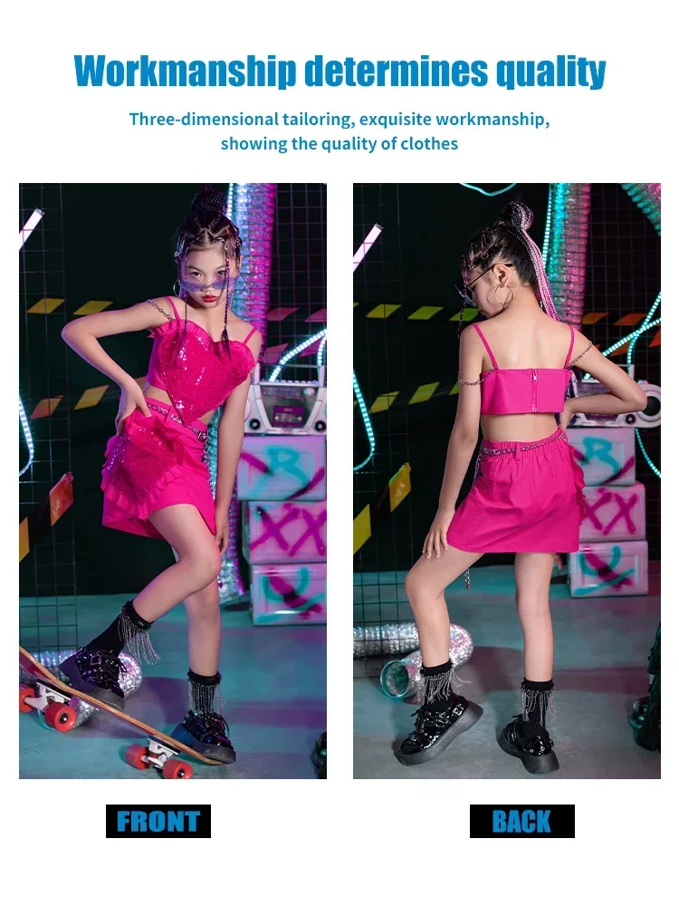 Одежда ZZL K-PoP модный костюм для джазовых танцев девочек детский танцевальный