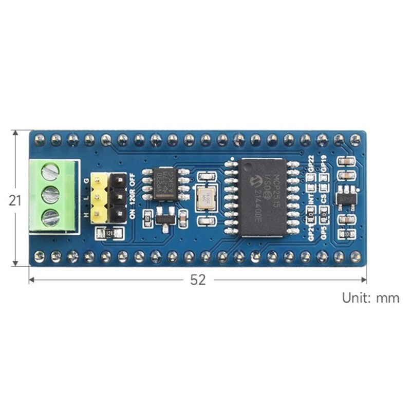 Плата расширения Waveshare Pico CAN для Raspberry Pi серии плата связи на большие расстояния с