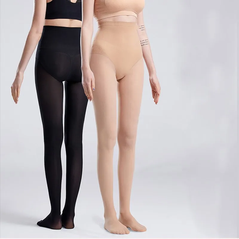 

Fashion Women Pantyhose Tights Abdomen Buttocks Outwear Female High Waist Solid Color Slim Elasticity Tight ropa mujer