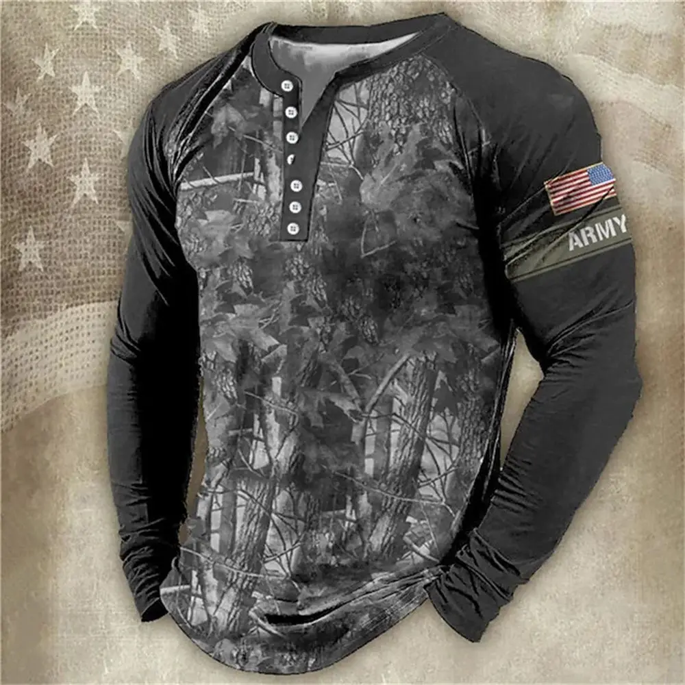 

Винтажные мужские футболки 5xl, топы с длинным рукавом, весенняя одежда, 3d футболки, пуловер с V-образным вырезом, одежда оверсайз, модная мужс...