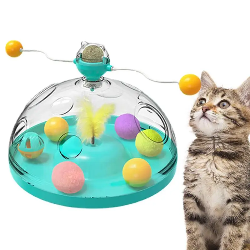 

Игрушка-ветряная мельница для кошек, игрушки для кошек С Кошачьей Мятой, интерактивные игрушки для кошек с шариком, игрушка для кошек в поме...