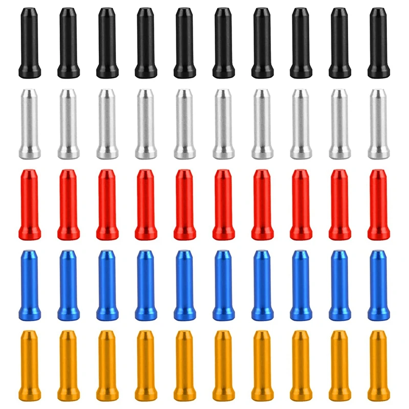 

200 Pack End Caps Brake Cables Aluminium Alloy End Sleeves Gear Cable End Sleeves For Brakes Cables Derailleur Line Core