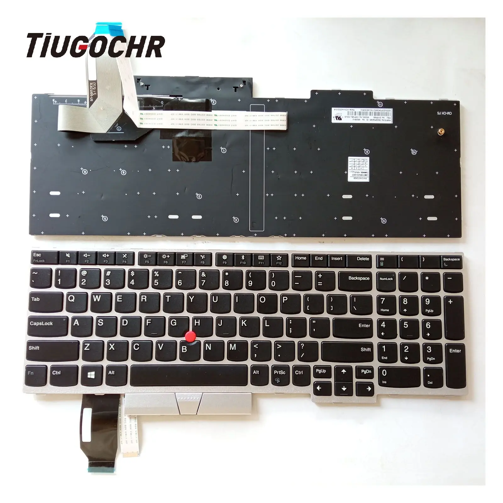

Для Lenovo ThinkPad E580 E585 E590 L580 L590 T590(20N4 20N5) клавиатура US без подсветки серебристая