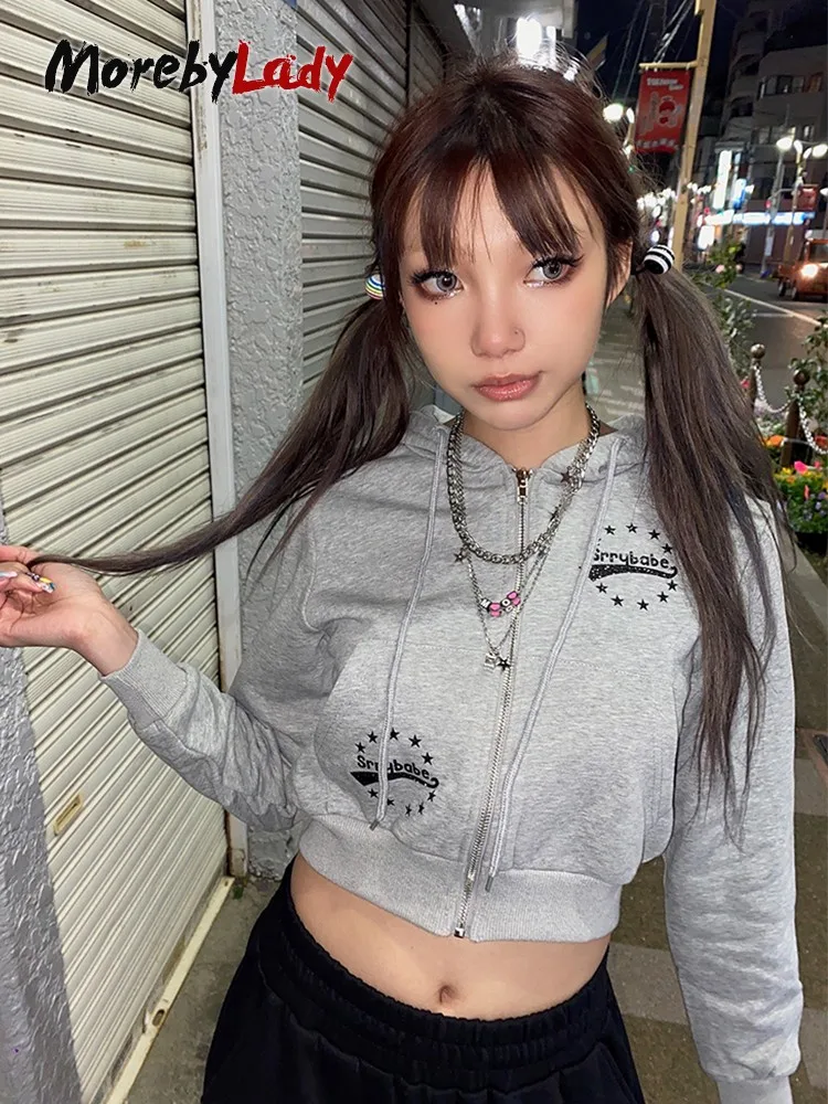 

Morebylady Gothic Vintage Coat Women Long Sleeve Print Short Jacket Autumn Winter Amtrica Retro Streetwear Jackets And Coats