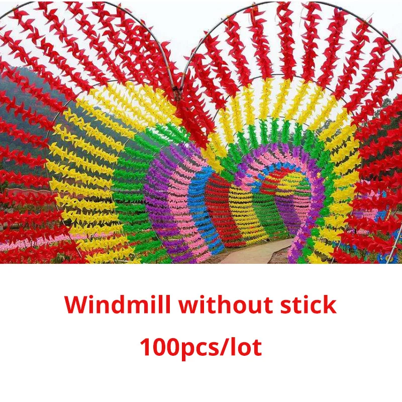 100 шт./лот Размер M 20 см ветряная мельница без палочки украшение для сада двора