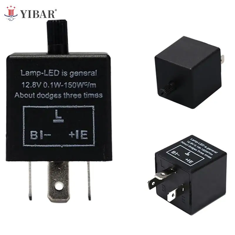 

LED Flasher 12V Adjustable Frequency LED CF14 3 Pin Adjust 12V LED Flasher Relay Car Turn Signal Indicator Blinker Light