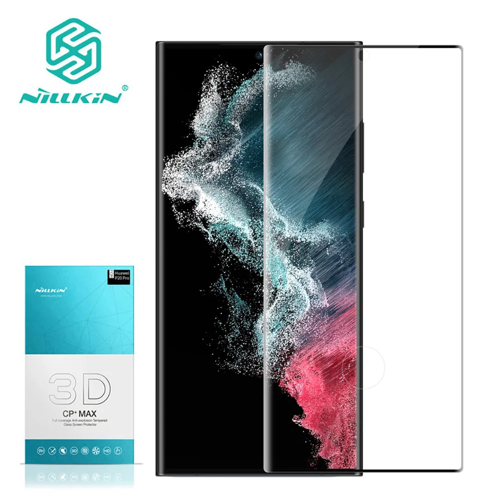

Для Galaxy S23 ультра стекло NILLKIN 3D CP + Max взрывозащищенное Закаленное стекло для Samsung S23 ультратонкая защита для экрана