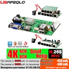 Система видеонаблюдения H.265 4K, 8-канальный Сетевой IP-видеорегистратор с функцией распознавания лиц, 4 канала, POE, NVR XMEYE, ONVIF