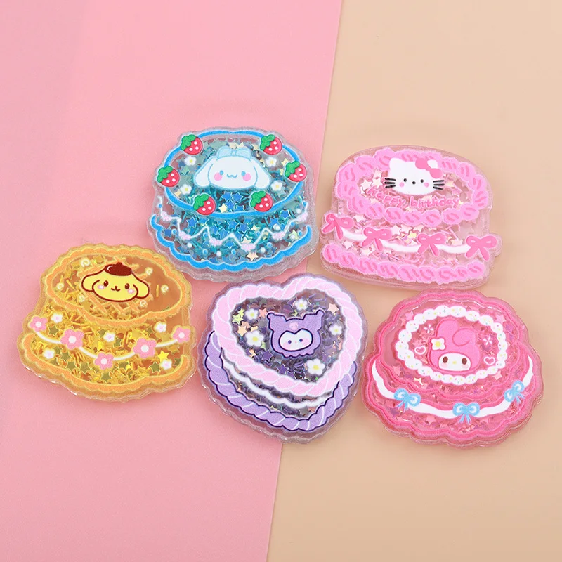 

1 шт. аниме моя мелодия Kuromi Kawaii Diy аксессуары Мультфильм шпилька для волос телефон чехол серии зыбучих песков ювелирные материалы