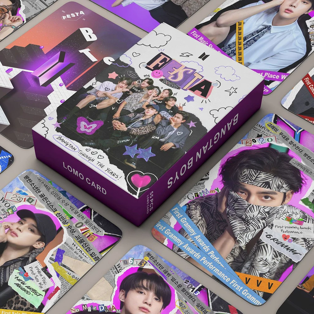 

55PCS / Kpop EN NEW 2022 Season's Greetings Postcard Lomo Cards 2022FESTA HD Photocard Cute Print Card Poster for Korea Fans