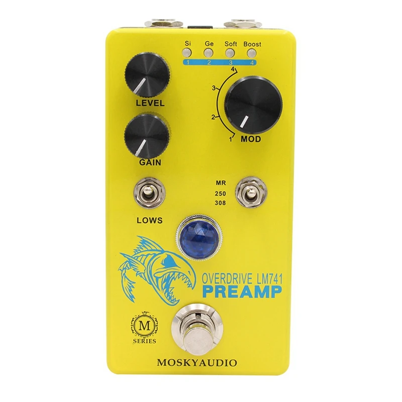 Гитарный предусилитель MOSKYAUDIO LM741 Overdrive педаль с эффектами эффективная функция