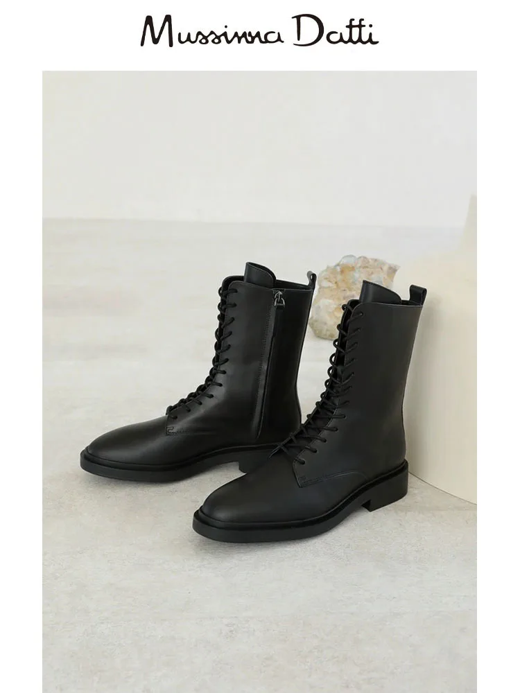 Женские ботильоны Murrinna Daffi 2024 уличные мотоциклетные кожаные сапоги женские