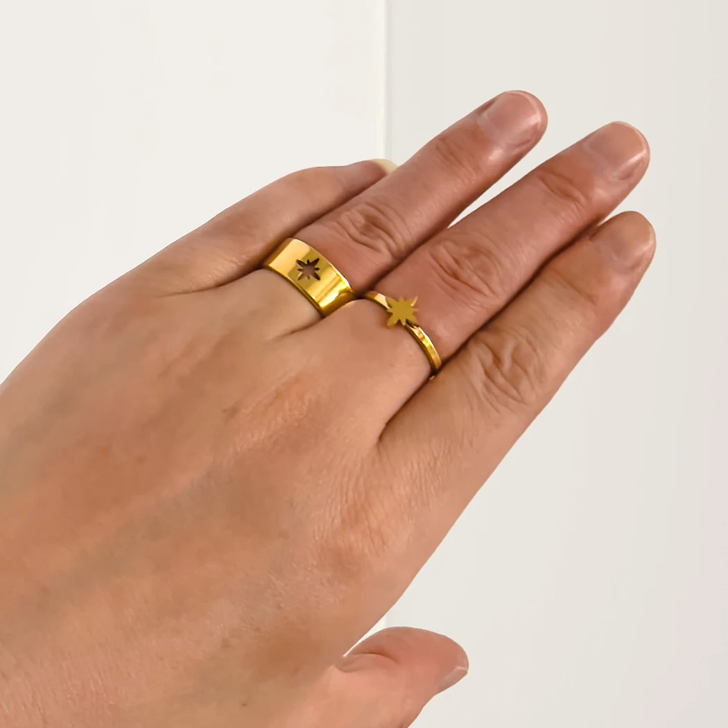 Комплект колец Todorova из нержавеющей стали для мужчин и женщин изысканное