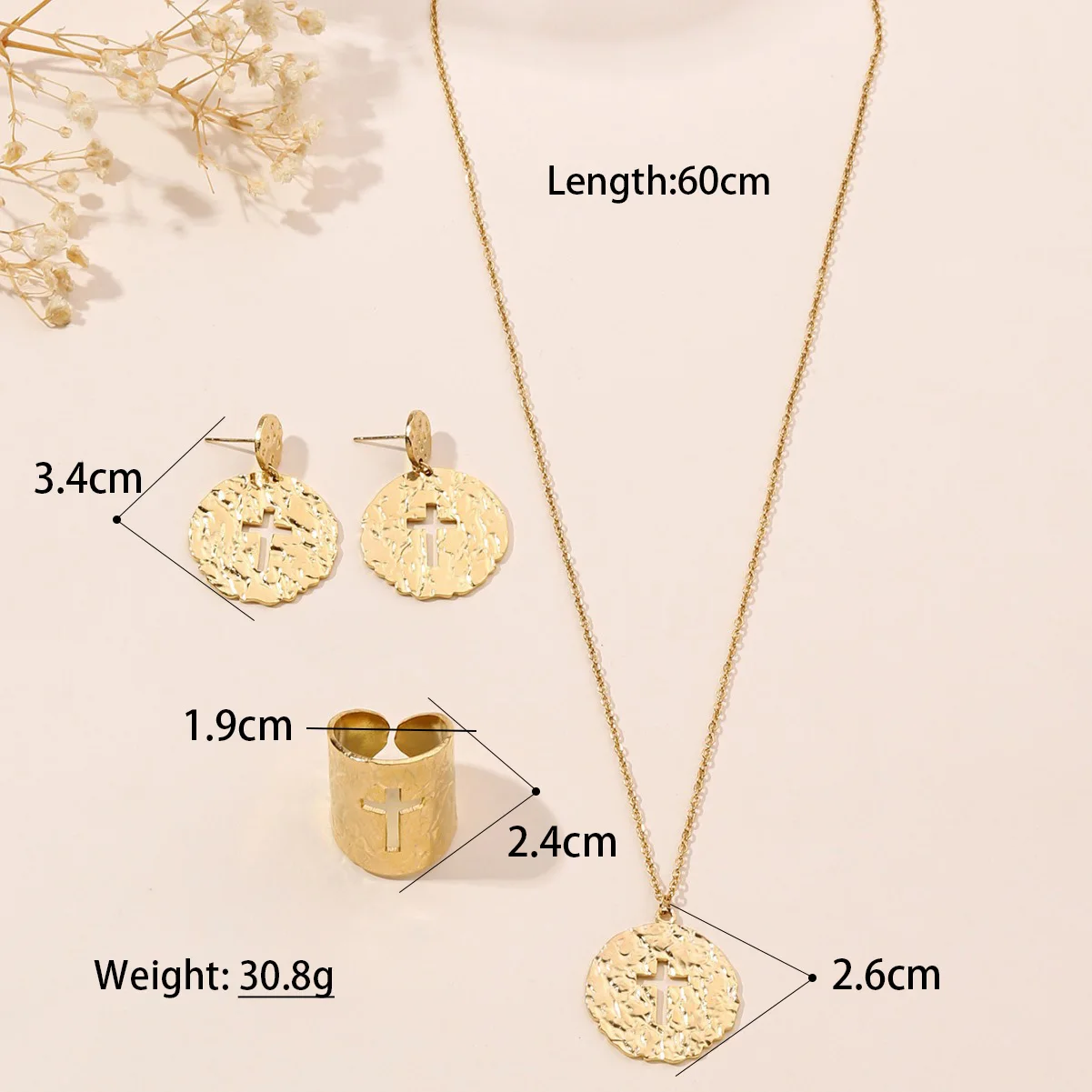 Лидер продаж позолоченное 18-каратное ожерелье в богемном стиле с крестом