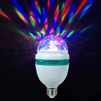 e27 full color led lamp bulb magic color projector auto rotating stage light 100v 240v wide voltage for party bar ktv disco