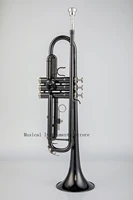ytr 4335gii electroplating black nickel yellow brass bb student trumpet bb with 7 c mouthpiece personalized customization