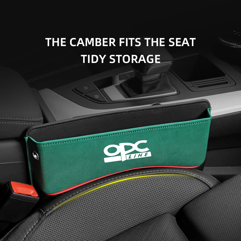 

Органайзер для зазора на сиденье автомобиля, Боковая Сумка на сиденье, запасное отверстие для зарядного кабеля для Opel OPCline, универсальный контейнер для хранения на сиденье автомобиля, аксессуары