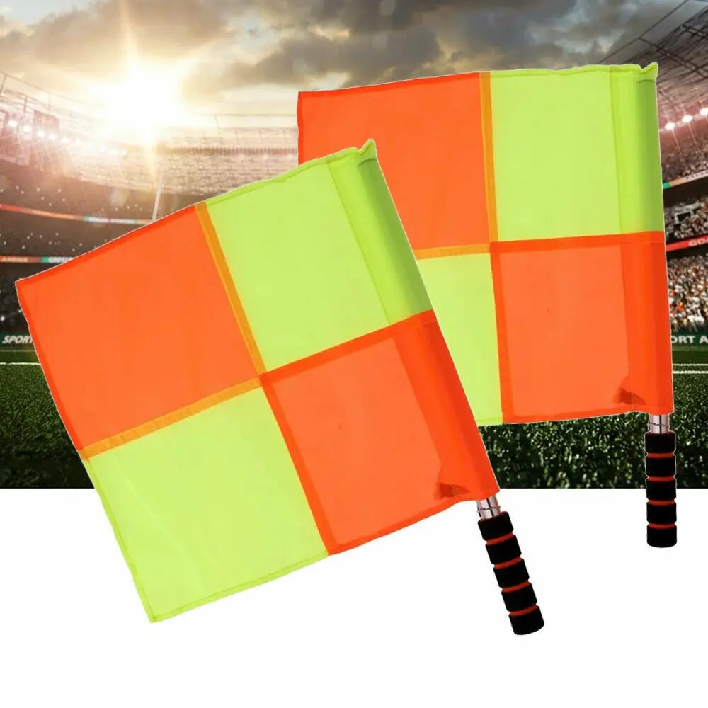 

2Pcs Sporting Goods Rugby Waterproof Hockey Referee Supplies Signal Flag Referee Flags Football Training Flags