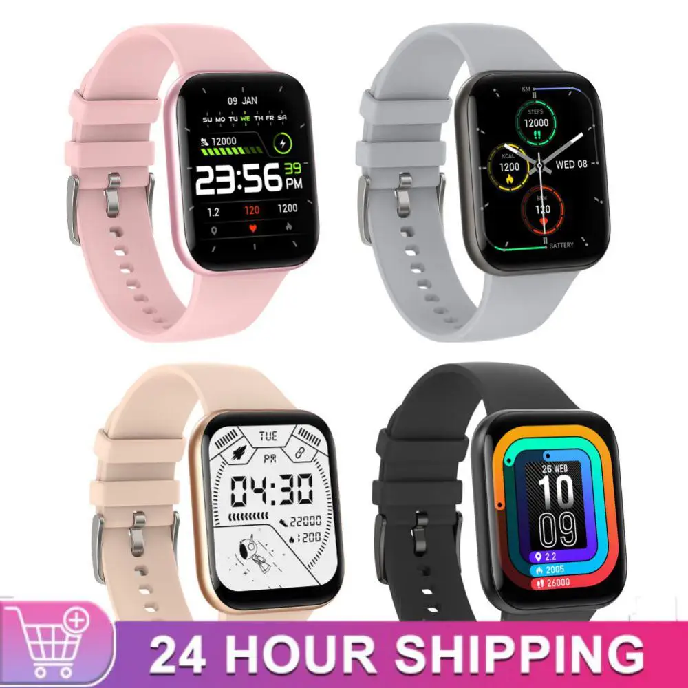 

200mah Smart Watch Heart Rate Monitoring Smart Bracelet Waterproof bluetooth-compatible Sports Watch Silicone Strap 1.7-inch