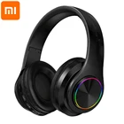 Беспроводные наушники Xiaomi со светодиодной подсветкой, Bluetooth 5,0, складные наушники с микрофоном, Hi-Fi наушники, модные наушники
