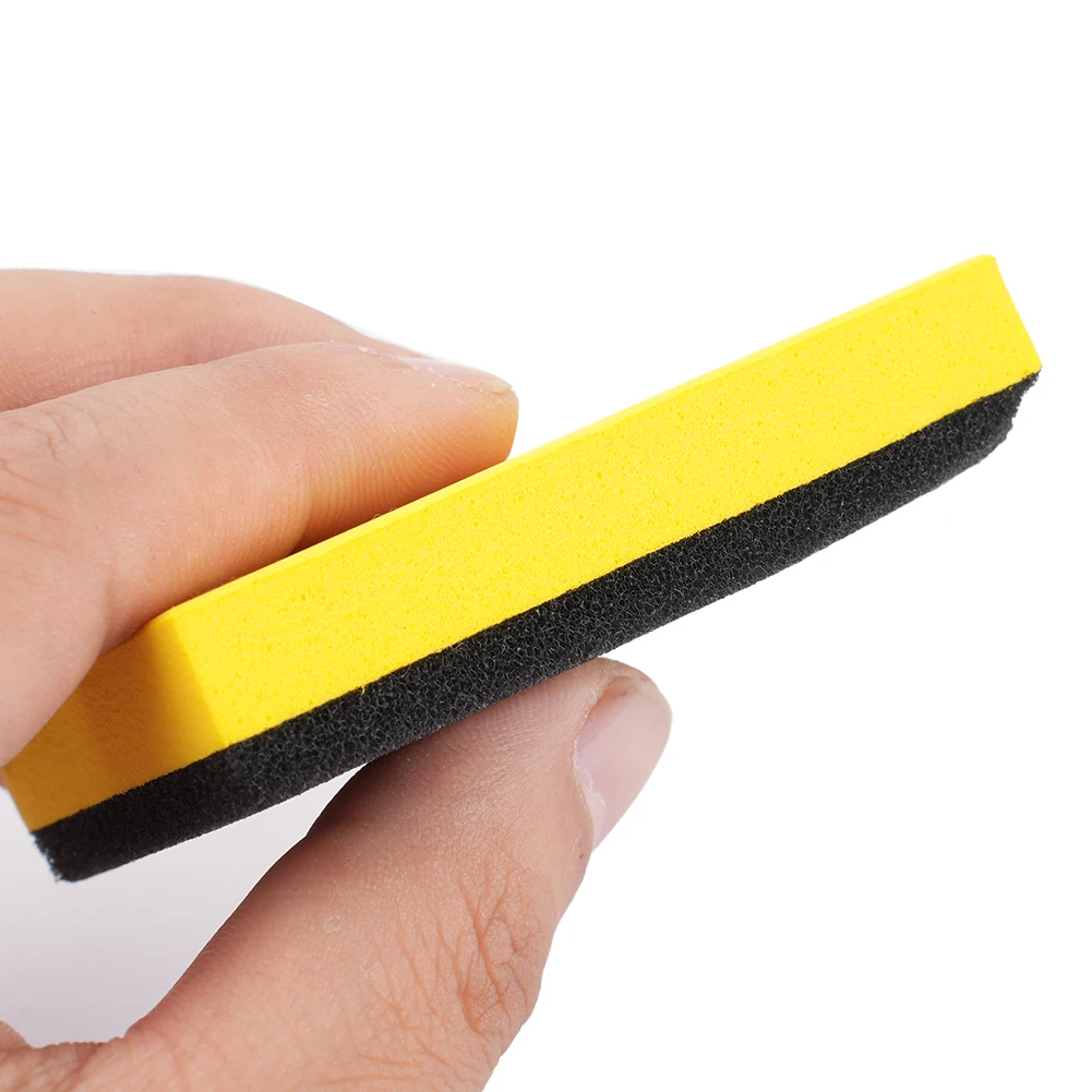 

10pcs 7*5*1.5cm Universal Compound EVA Car Vehicle Waxing Polishing Pads Buffing Tool Hand-held Cotton Brush Auto Parts