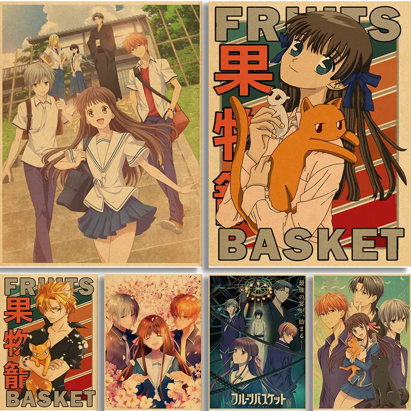 

Fruit Basket Anime Poster Retro Cartoon Canvas Painting High Quality Home Room Art Print Wall Sticker Decorative Painting