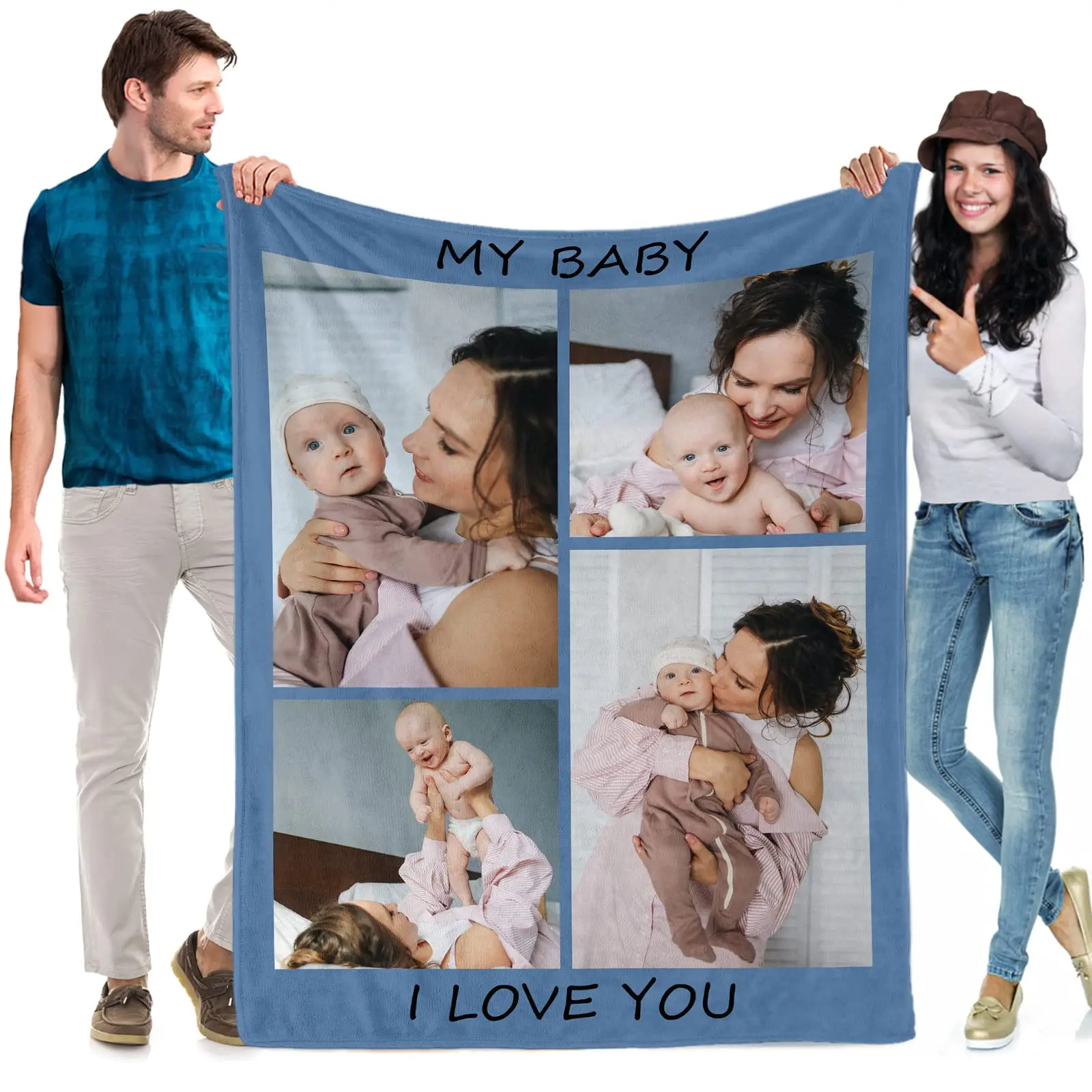 

Custom Flannel Throw Blanket Personalized Photo Fleece Blankets Customized Text Pictures Image Soft Blanket Bedding Sofa Cover