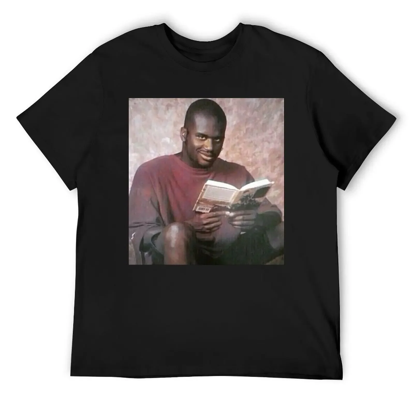 Футболка Shaq Reading Meme толстовка с винтажным рисунком для мальчиков мужская