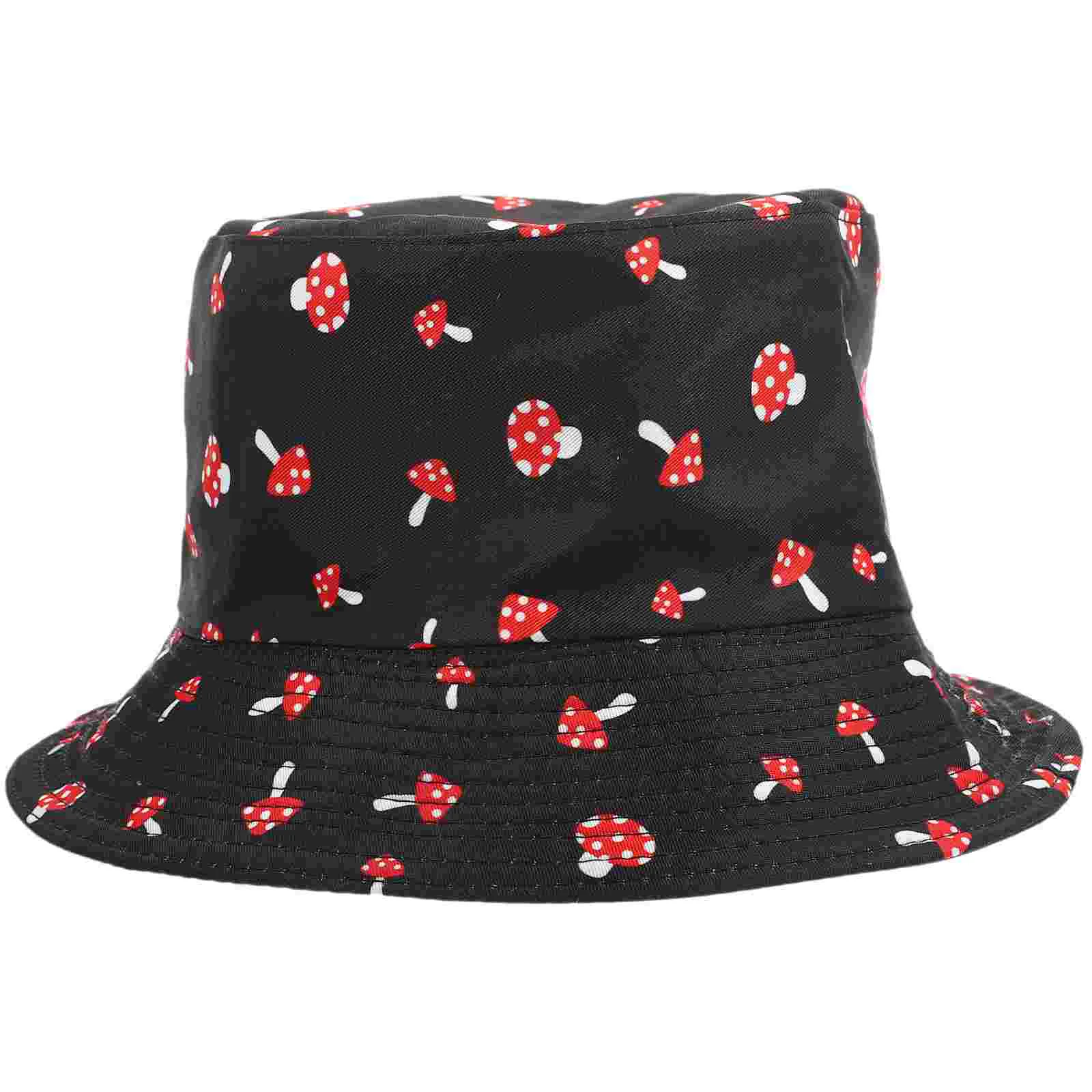 

Mushroom Bucket Hat Outdoor Summer Caps Cotton UV Protection Sun Sunhats Women Fashionable Vacation Decorative Chic Fisherman