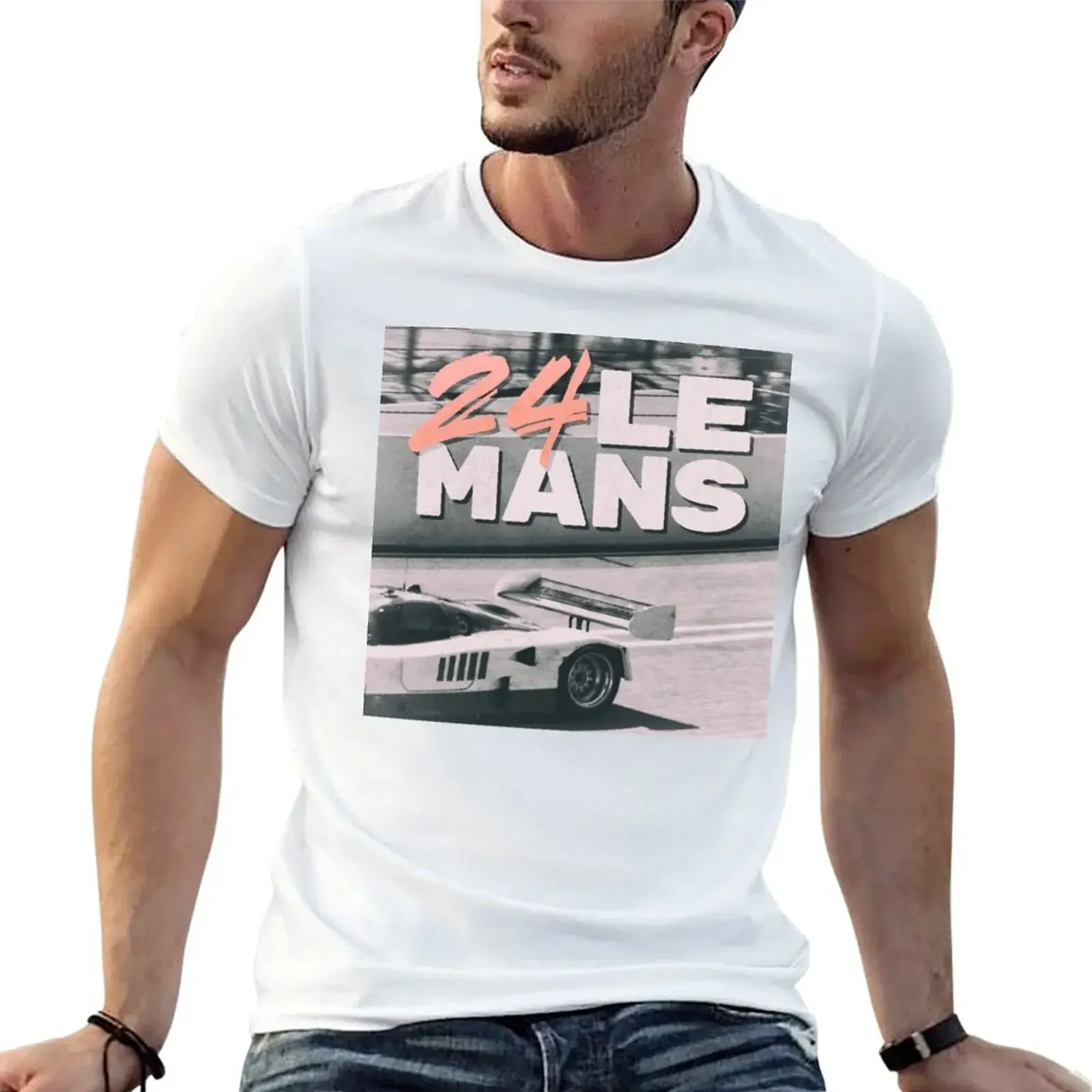 24lemans - футболка Living Coral Grunge незаменимая с короткими рукавами синие футболки из