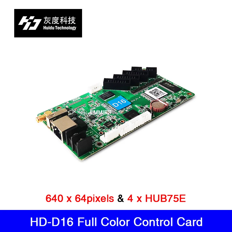 Free Shipping HD-D16 Asynchronous Full Color LED Controller Card Support Wi-Fi / U-disk / Ethernet / 4G 4 x HUB75E