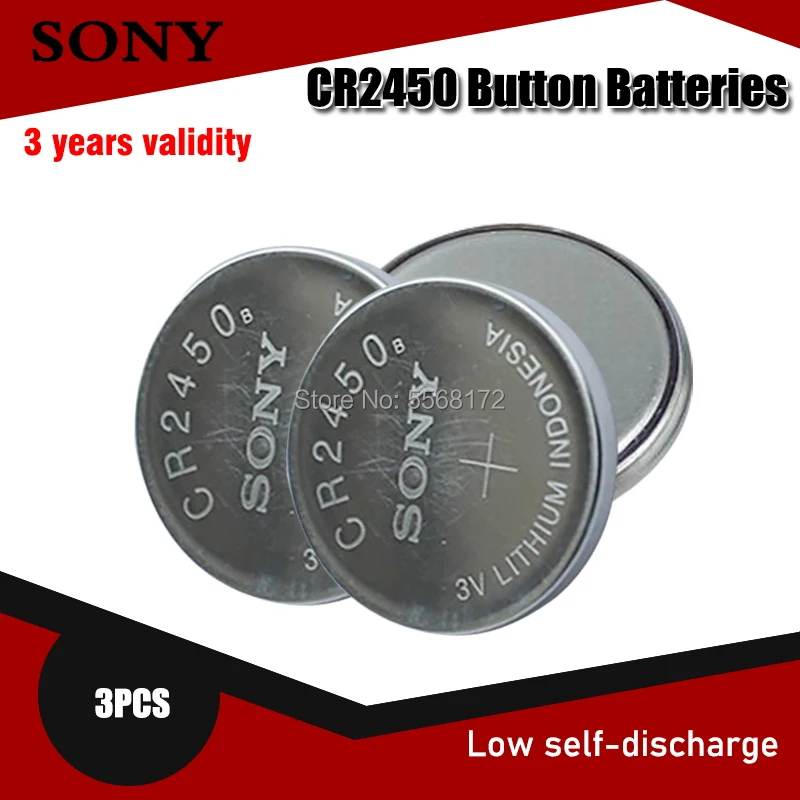 

100% Оригинальный литиевый аккумулятор Sony CR2450 CR 2450 3 в 550 мАч для часов swatch, автомобильных ключей, часов, шагомера, кнопочных монет