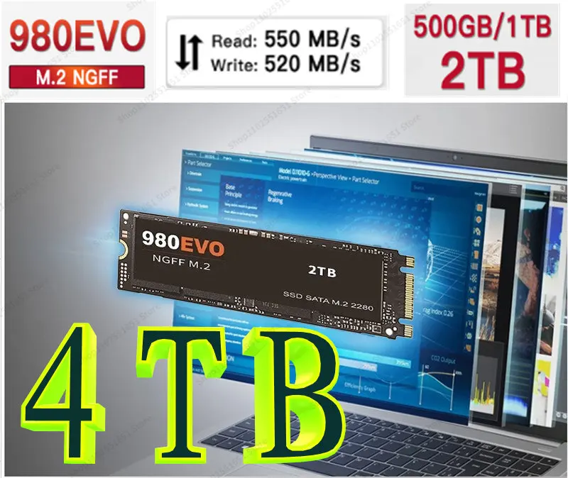 

HOT Original 4TB 2TB M.2 SSD NGFF 1TB SSD hard Drive 980EVO NVMe pcie Hdd Hard Disk Internal Disque dur For Laptop/Desktop/mac