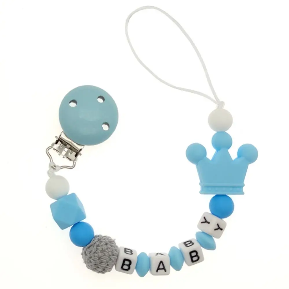 

Silicone Bead Soother Holder Anti-drop Non-slip Pacifier Clips Chains Molar Chain Baby Pacifier Chain Nipple Holder